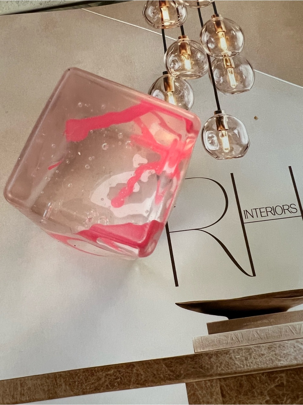 🩷🍭Squishy Glass Cube Pink Swirl🍭 #squishy #trending #toytok